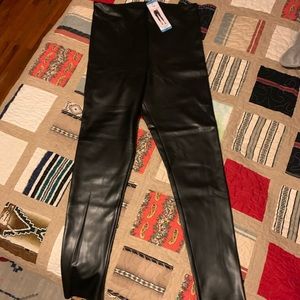 Faux leather jeggings